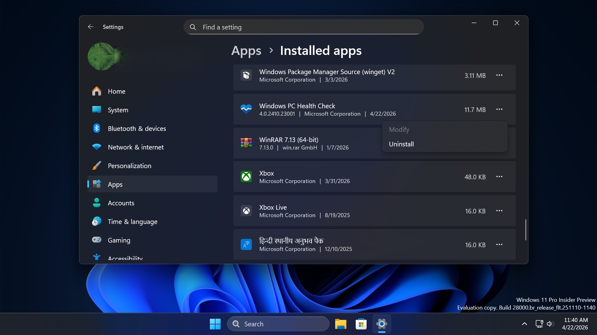 uninstall pc health check app