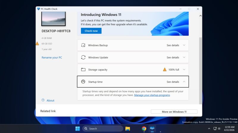 Download PC Health Check App for Windows 10 and Windows 11