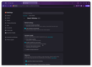 Change or Customize Smart Window Settings in Mozilla Firefox
