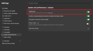 Disable Startup Boost and Background Apps