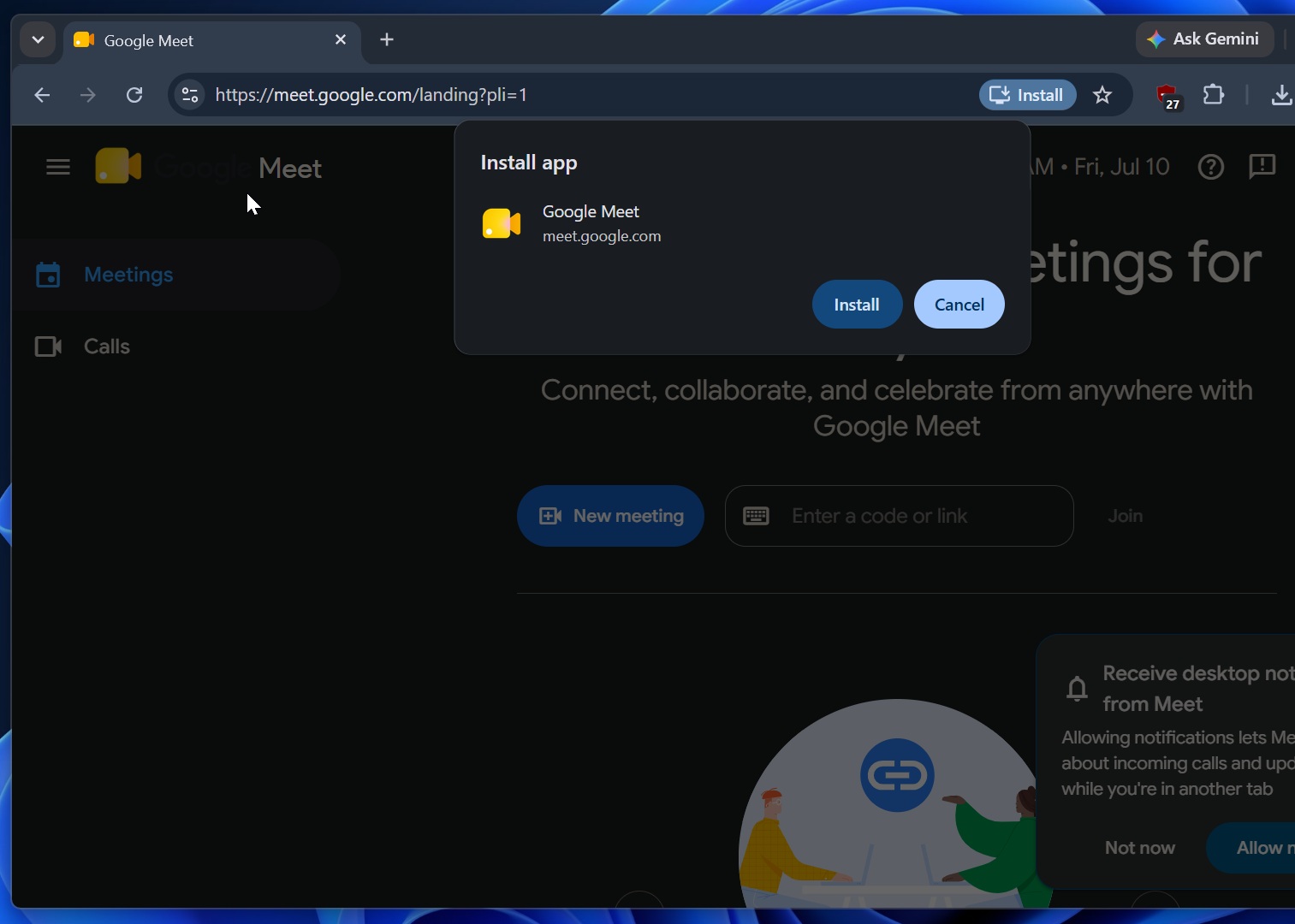 Download Google Meet for Windows 11