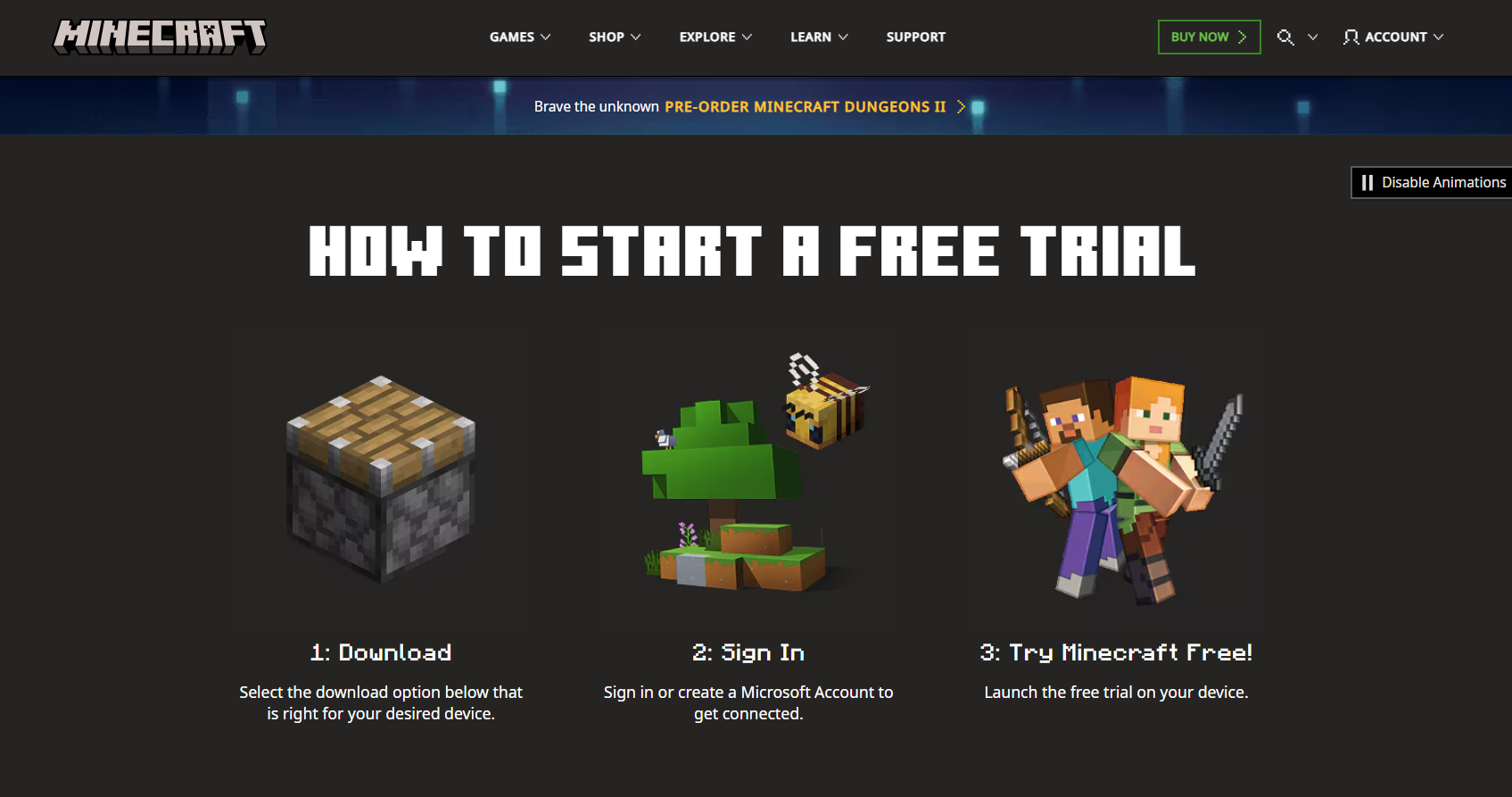 Download the Minecraft Java Edition Demo