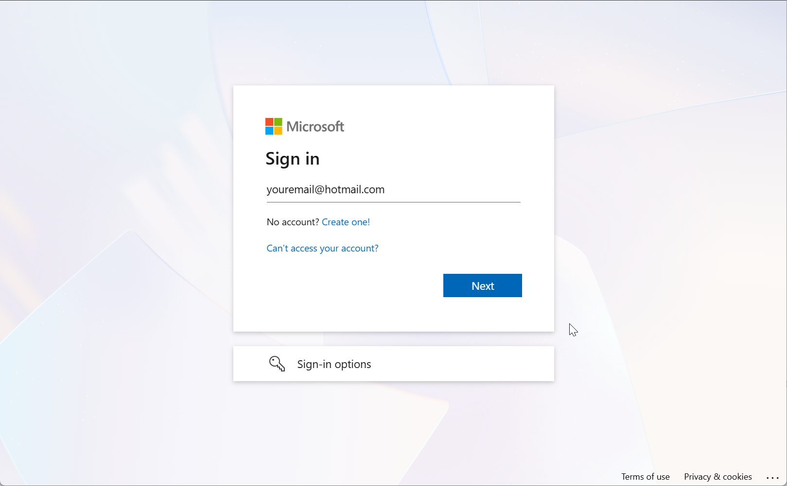 Hotmail sign-in link