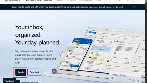 Hotmail.com email access link