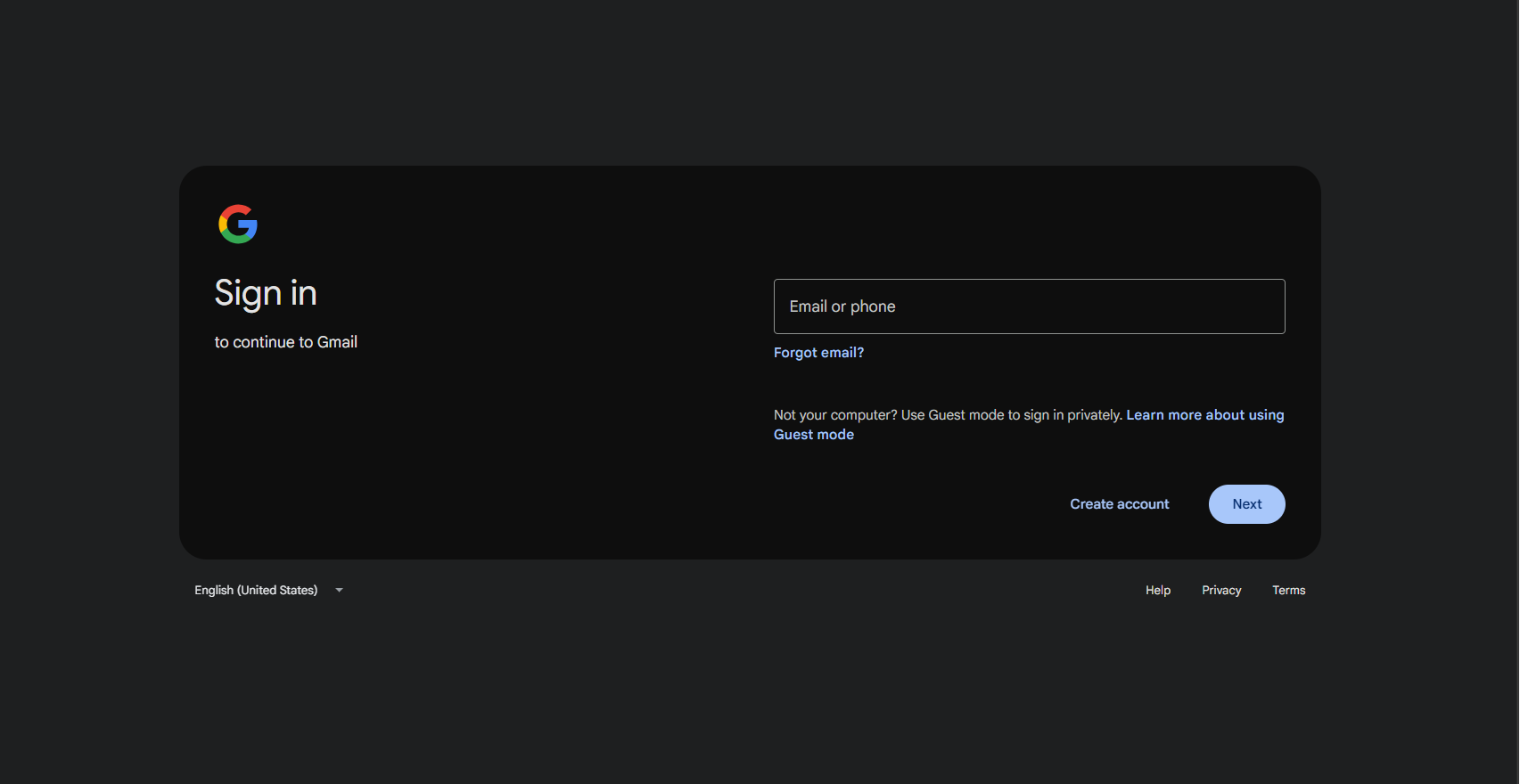 Gmail Login link