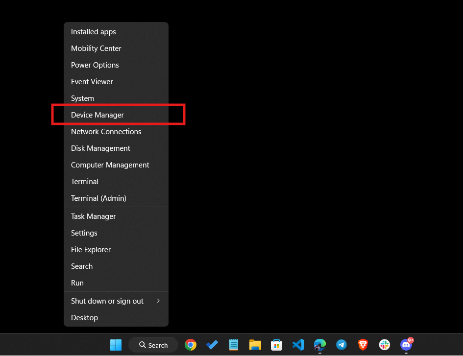 Windows 11 Start Menu Device Manager
