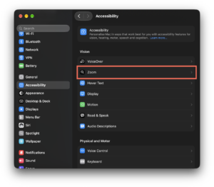 Accessibility Zoom Hover Text Display Motion