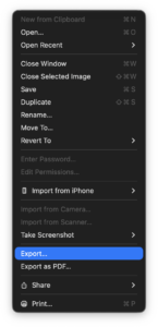 Export From iPhone To Save Selected Image