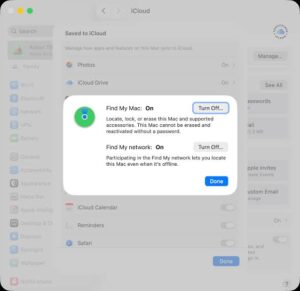 Turn On Find My Mac