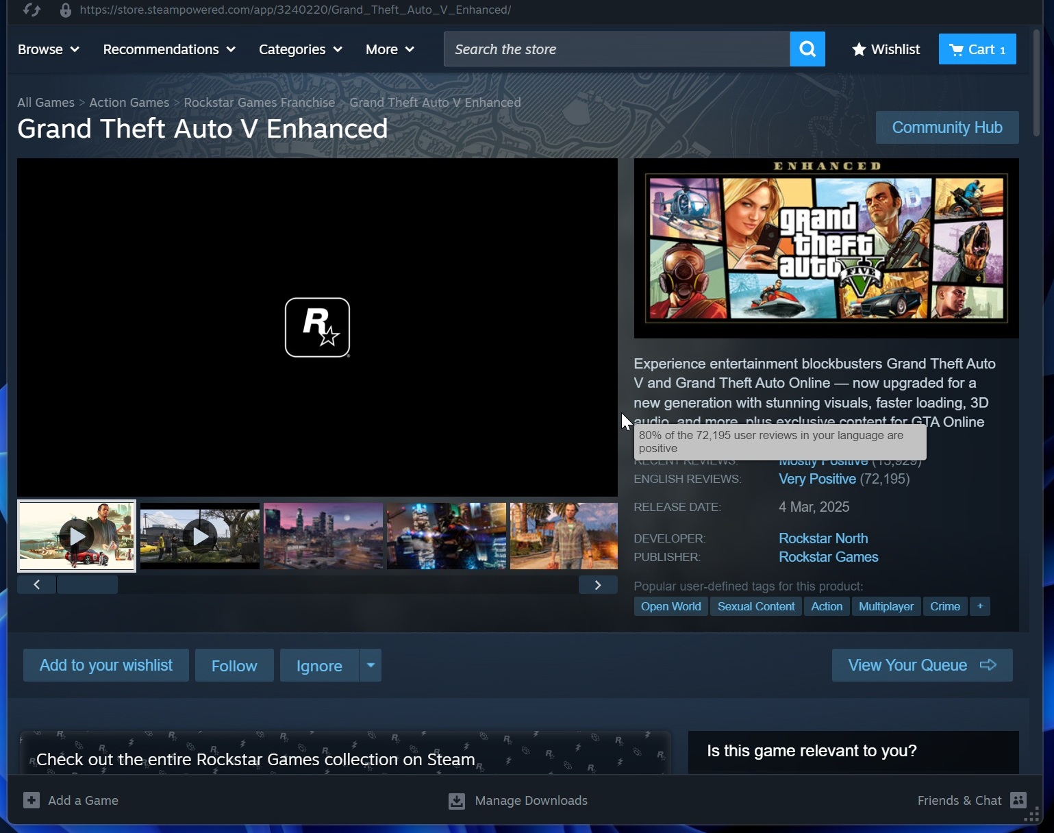 GTA V Auto Theft Enhanced Steam download