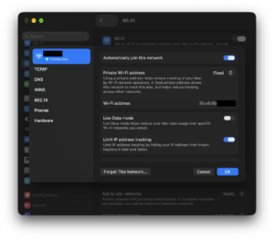Private Wi-Fi Address Fixed On Mac