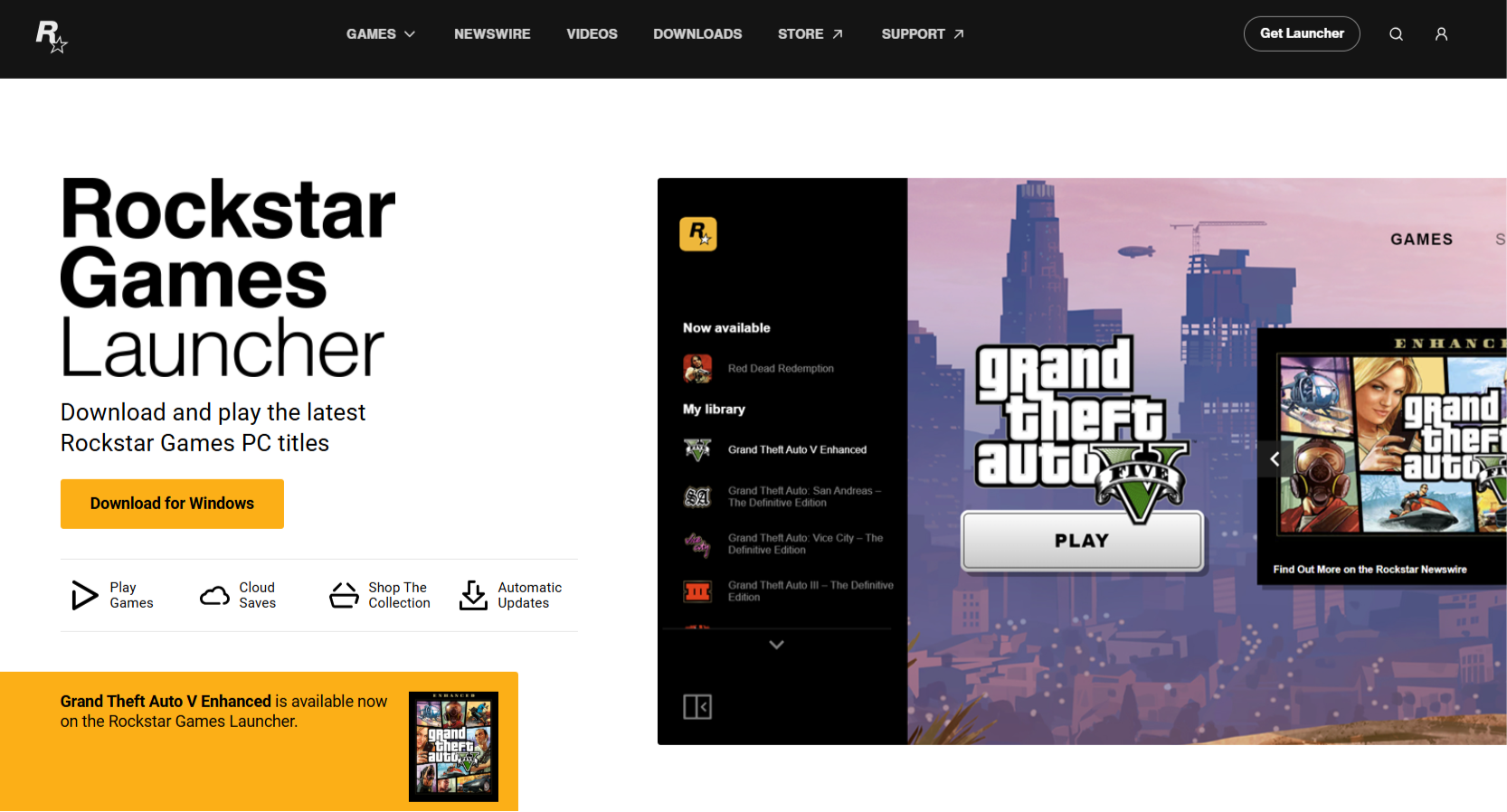 Rockstar Games Launcher from Rockstar’s official website