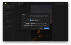 Use File Name Export Photos