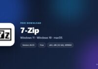 7-Zip download card with version, size and supported Windows builds
