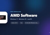 AMD Software card with latest version and supported Windows editions