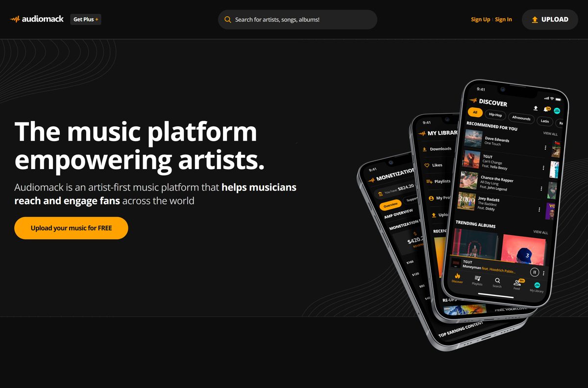 About page describing Audiomack as an artist-first music platform