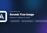 Specs card for Acronis True Image with builds, systems and plan prices