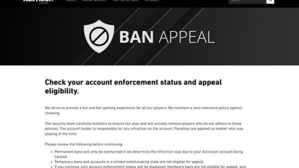How to Submit Activision Ban Appeal to Get Unbanned