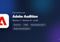 Adobe Audition version, installer size and supported systems