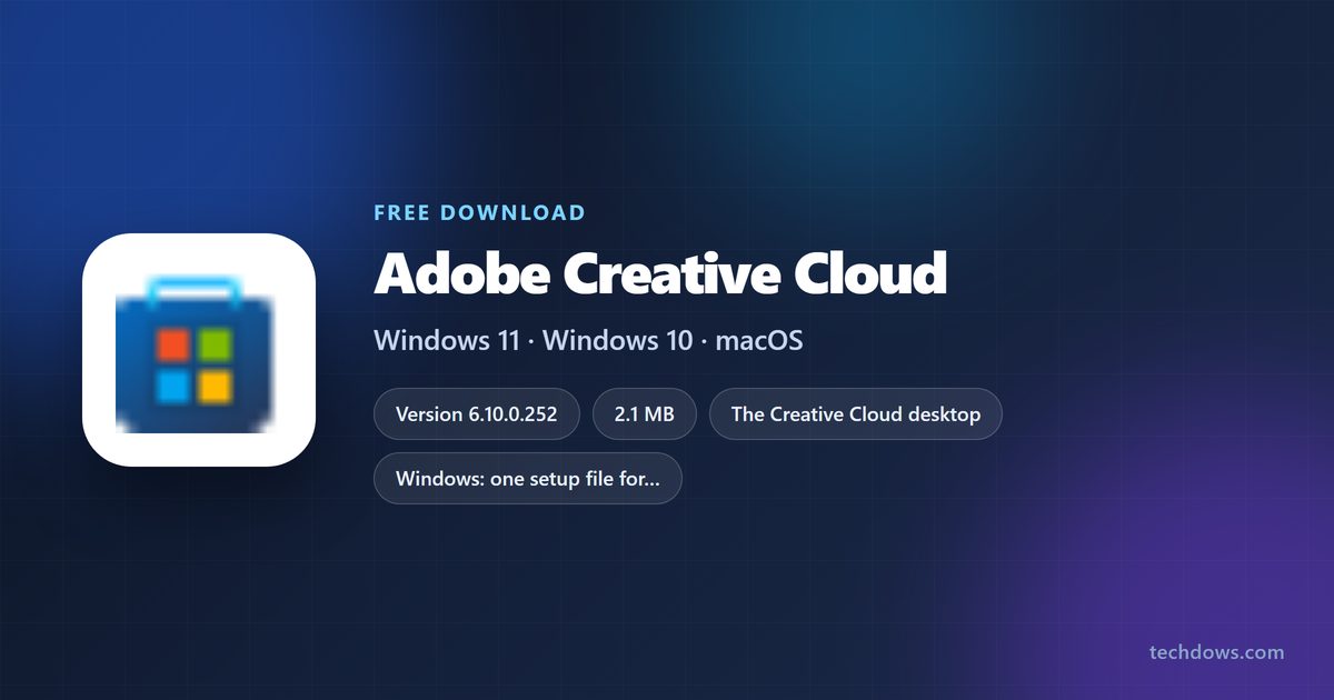 Adobe Creative Cloud installer sizes and supported systems