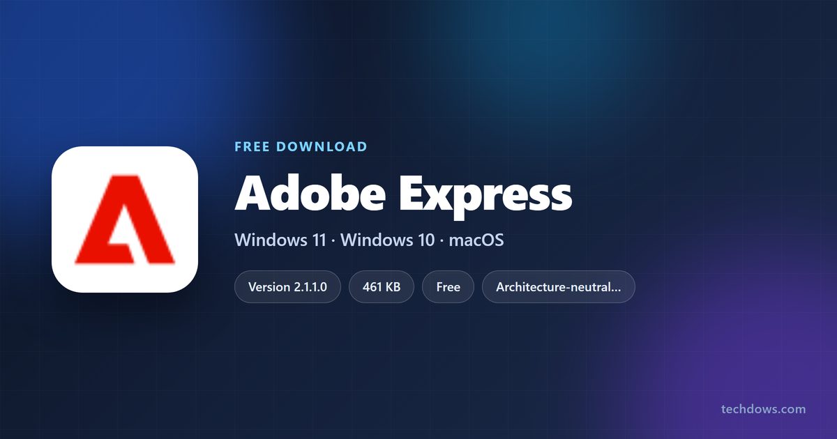 Adobe Express download size, price and supported Windows and Mac systems