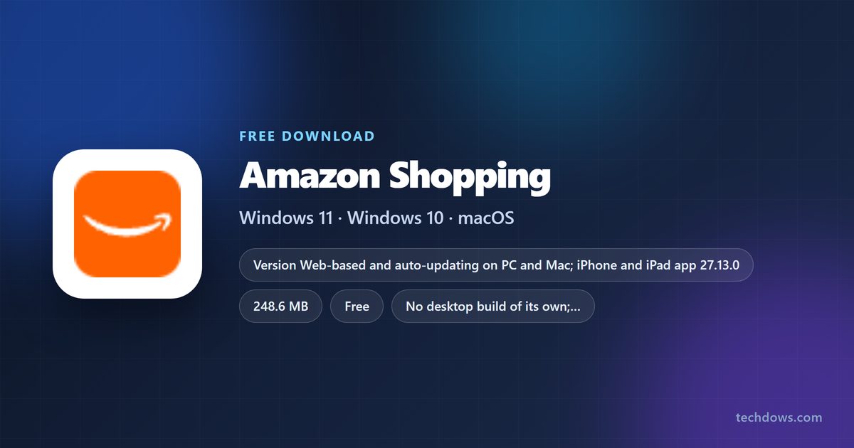 Amazon Shopping app size, price and supported devices