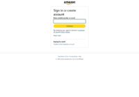 Amazon sign in page with mobile number or email field