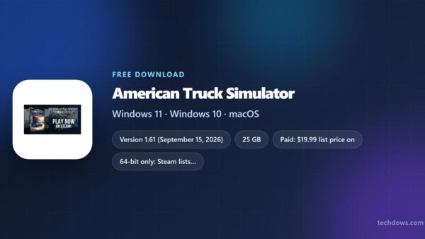 Download American Truck Simulator for PC, Windows 11/10 & Mac