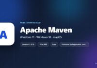 Apache Maven spec card listing version, size, licence and supported systems