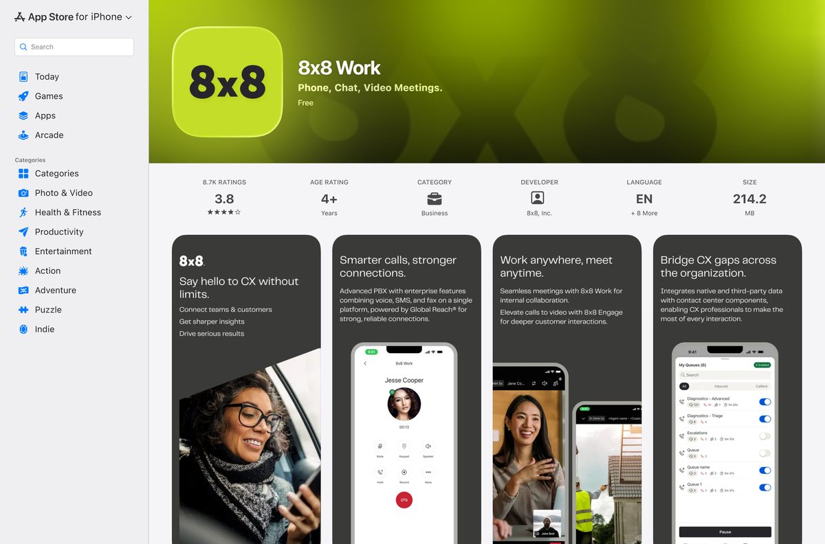 App Store listing for the mobile app with price and iOS requirement