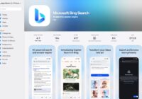 App Store listing for Microsoft Bing Search showing a 4.7 rating