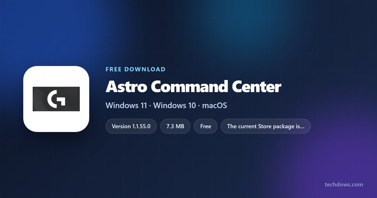 Astro Command Center version, size, price and supported Windows releases