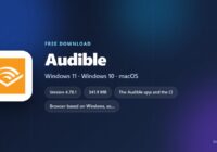 Audible logo with version, download size and supported systems