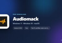 Audiomack logo beside supported devices, iPhone size and plan details