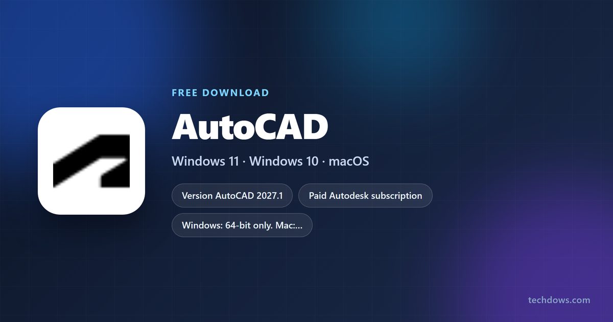 AutoCAD free trial, supported systems and disk space