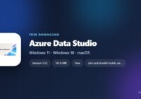 Azure Data Studio logo with version, size and supported systems