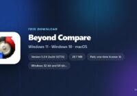 Beyond Compare download card with version, size and supported systems