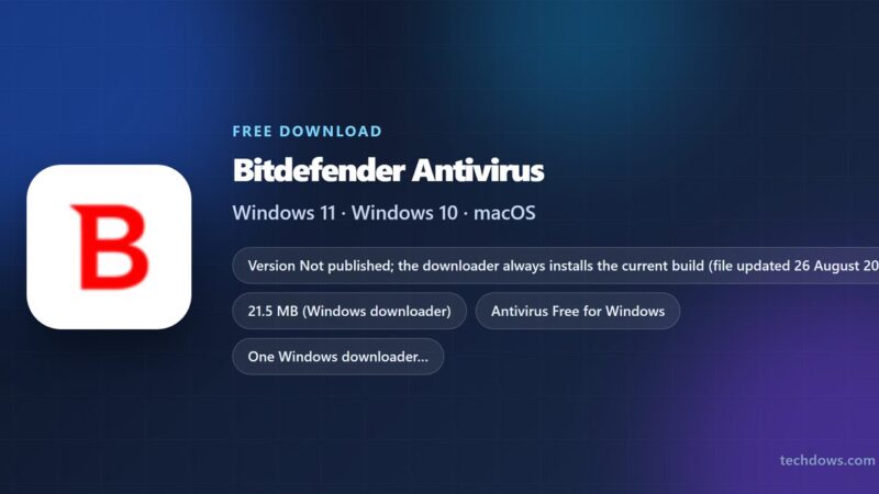 Bitdefender Antivirus downloads for Windows and Mac with sizes