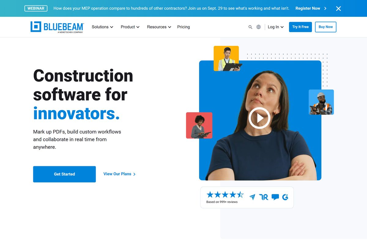 Bluebeam Download Center with the Download for Desktop button