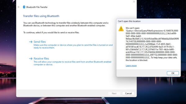 How to Send or Receive files using Bluetooth File Transfer in Windows 11
