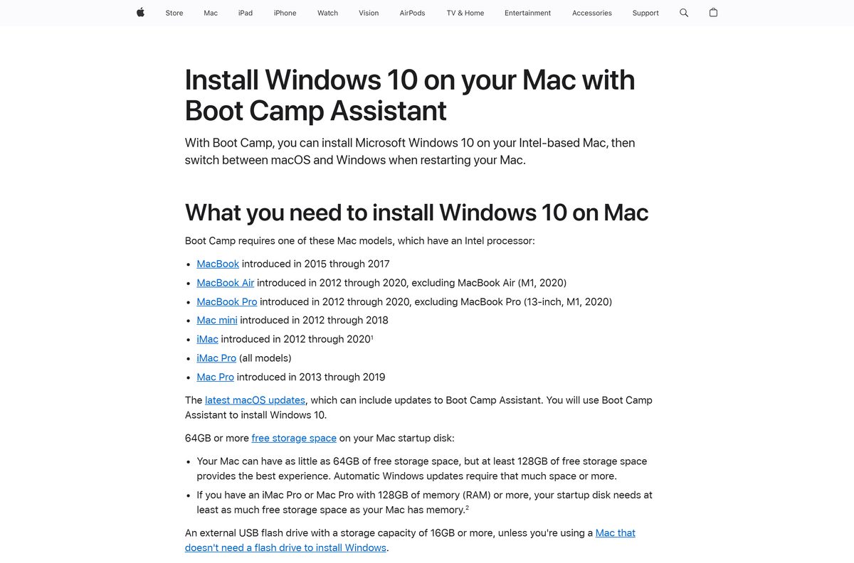 Run Windows software on a Mac with Apple's Boot Camp Assistant guide
