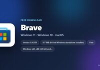 Brave Browser installer sizes and supported systems