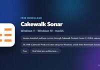 Cakewalk Sonar card listing licence, file size and Windows requirements