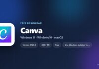 Canva logo with version, price and supported systems