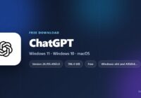 ChatGPT card with version, download size and supported systems