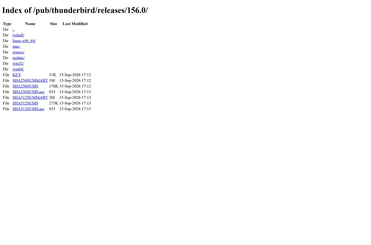 Release directory showing platform folders beside the checksum files