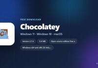Chocolatey download card with version, size and supported systems