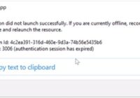 Citrix Workspace App error dialog reporting a session launch failure