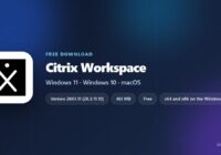 Citrix Workspace logo with version, size and supported systems