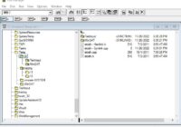 Classic File Manager window with folder tree and file list